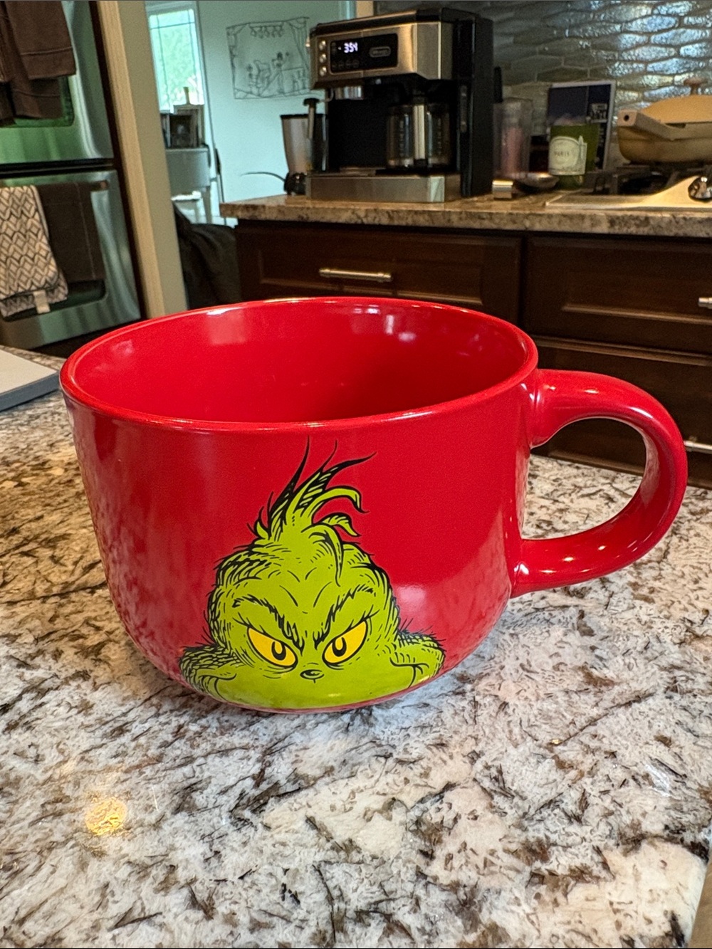 Dr. Seuss How The Grinch Stole Christmas 2023‎ Jumbo Red Coffee Soup Mug